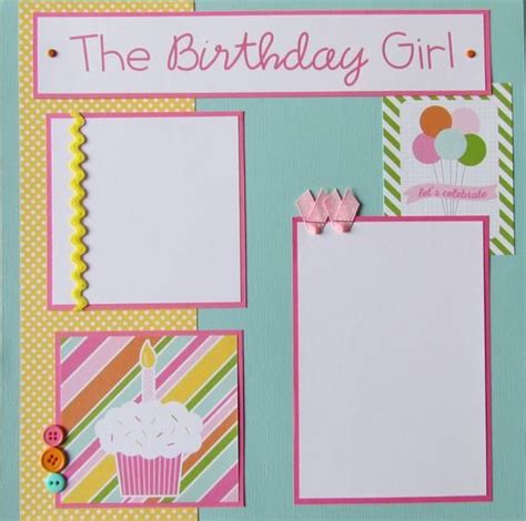 Birthday Girl 12x12 Premade Scrapbook Pages Scrapbook Layout Etsy