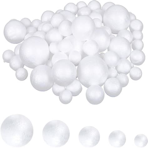 Gukasxi Pcs White Foam Balls In Sizes Mini Polystyrene Craft