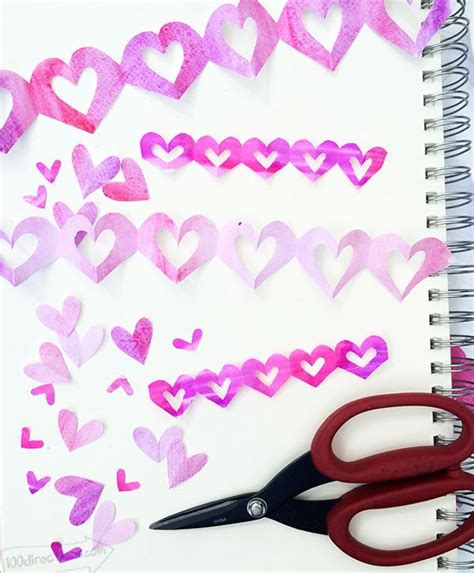 Easy Hand Cut Heart Garland 100 Directions