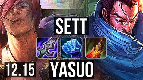 SETT Vs YASUO MID 7 Solo Kills 1200 Games 1 1M Mastery