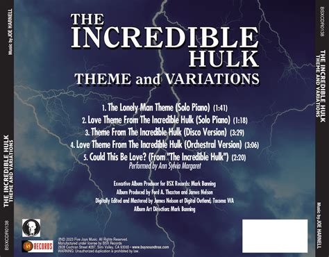 The Incredible Hulk - Theme and Variations | Buysoundtrax