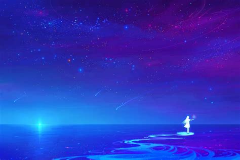 Anime Purple Sky Wallpapers - Wallpaper Cave