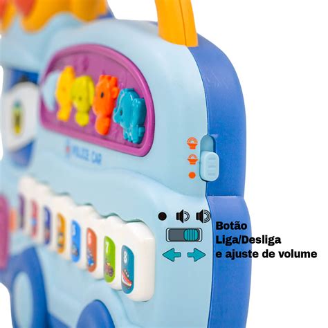 Teclado Piano Musical Beb Brinquedo Infantil Divertido Som Carros