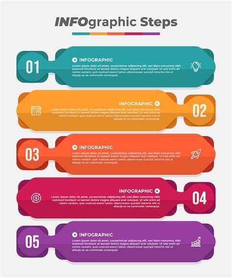 Premium Vector Five Steps Strategy Infographic Template