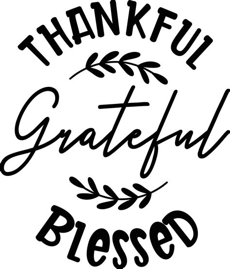 Thankful Grateful Blessed Lettering Illustration 11484883 Vector Art At