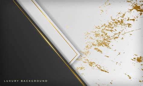 Premium Vector Luxury Black And White Background With Gold Grunge