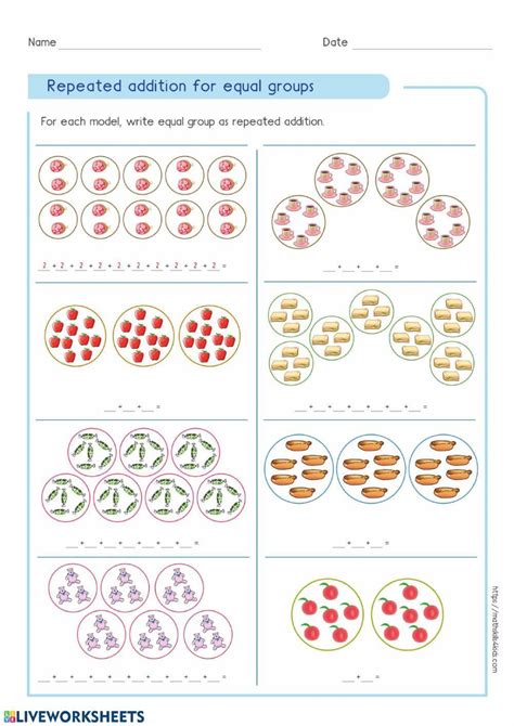 Repeated Addition Worksheets 3rd Grade Worksheet School Worksheets