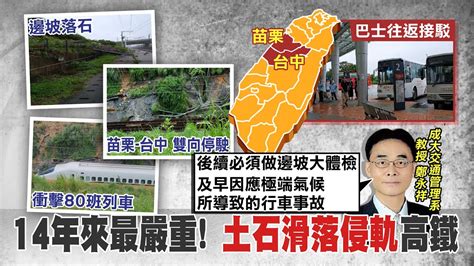 【每日必看】高鐵營運14年來 最嚴重土石滑落事故 今苗栗至台中 單線雙向行駛｜菜價飆全台農損逾17億 雲林最慘 Ctinews