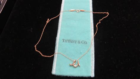 Tiffany Co New Elsa Peretti Alphabet Letter Pendant Necklace Kt