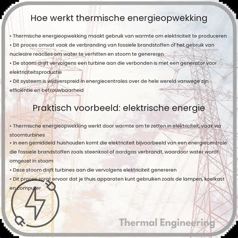 Hoe Werkt Thermische Energieopwekking