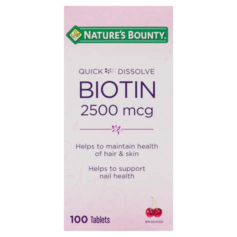 Nature S Bounty Biotin Mcg Tablets Weshine Ca Health