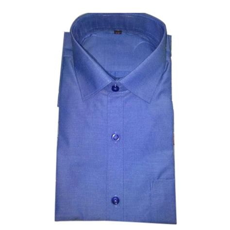 Full Sleeves Men Blue Formal Wear Cotton Shirt Size S Xxl At Rs 450