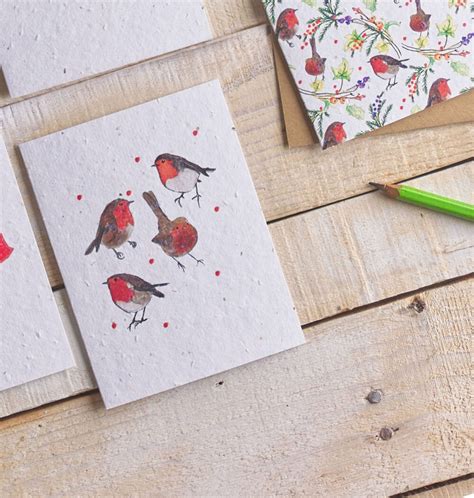 4 Cheeky Robins Eco Friendly Greetings Cards Hannah Marchant