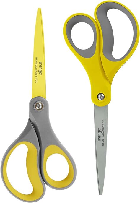 Amazon LIVINGO 8 2 Pack Scissors Titanium Coated Sharp