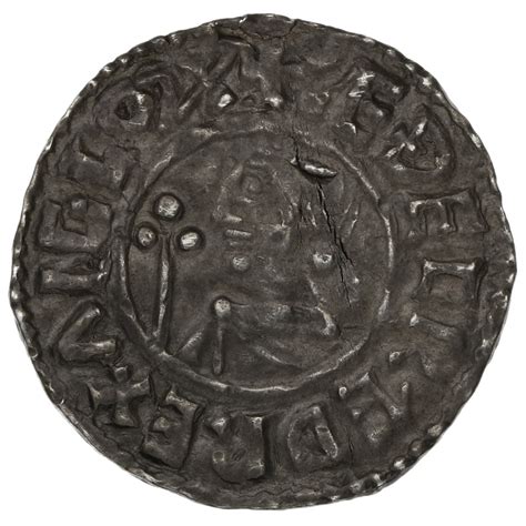 Aethelred Ii Silver Penny Crux Type Edsige Winchester From