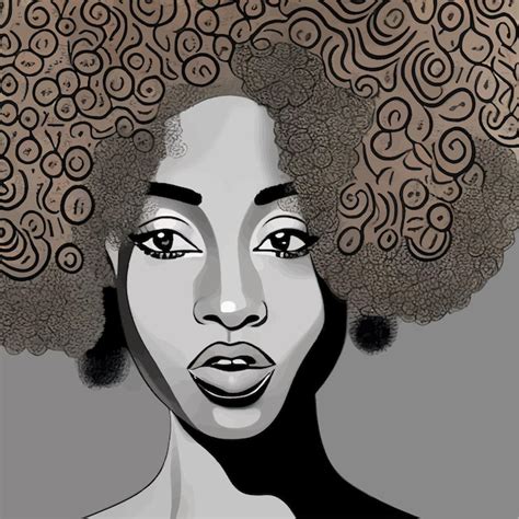 Premium Vector Black Afro African American Girl Woman Lady Vector