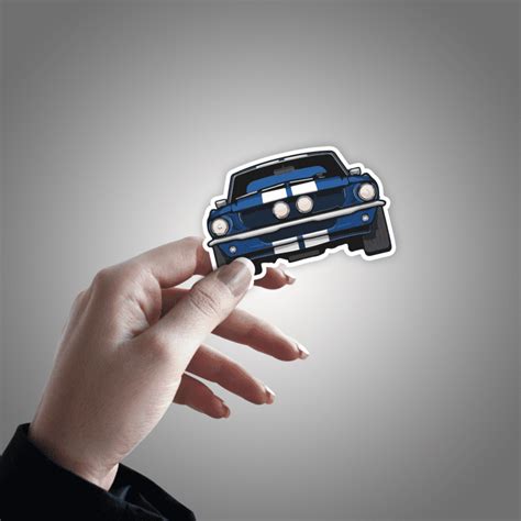 Blue Muscle Car Sticker – stickermirchi.com