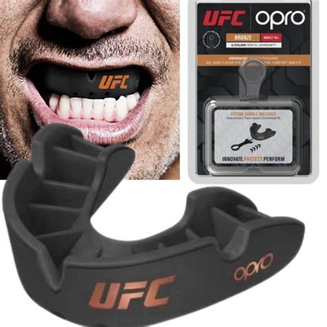 Ufc Szcz Ka Bokserska Ochraniacz Na Z By Opro Bronze Czarna Pude Ko