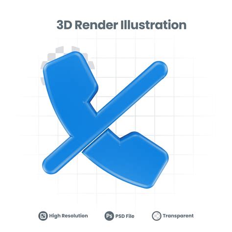 Premium Psd 3d Illustration Phone Contact Blocked Icon For Web Mobile