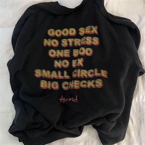 Hunnid Good Sex Black Crew Neck Sweatshirt Depop