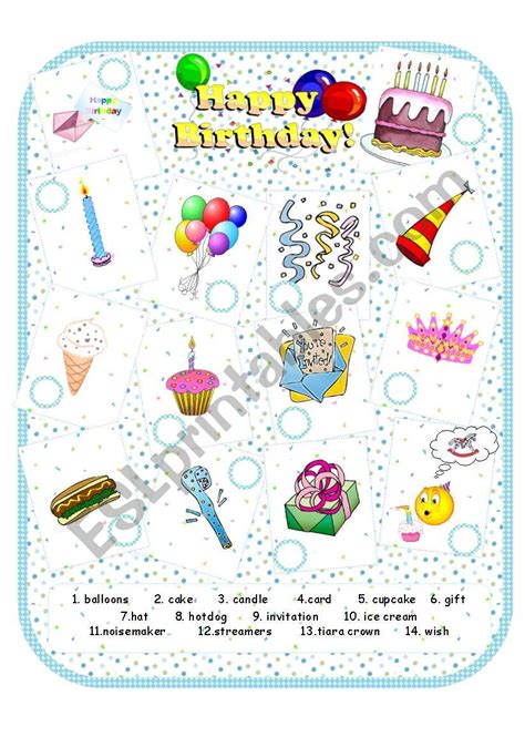 Happy Birthday Esl Worksheet By Anna P