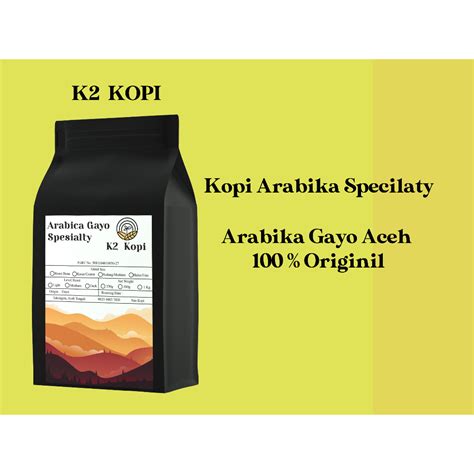 Jual Kopi Arabika Gayo Aceh Specialty Roast Bean Bubuk K2 Kopi