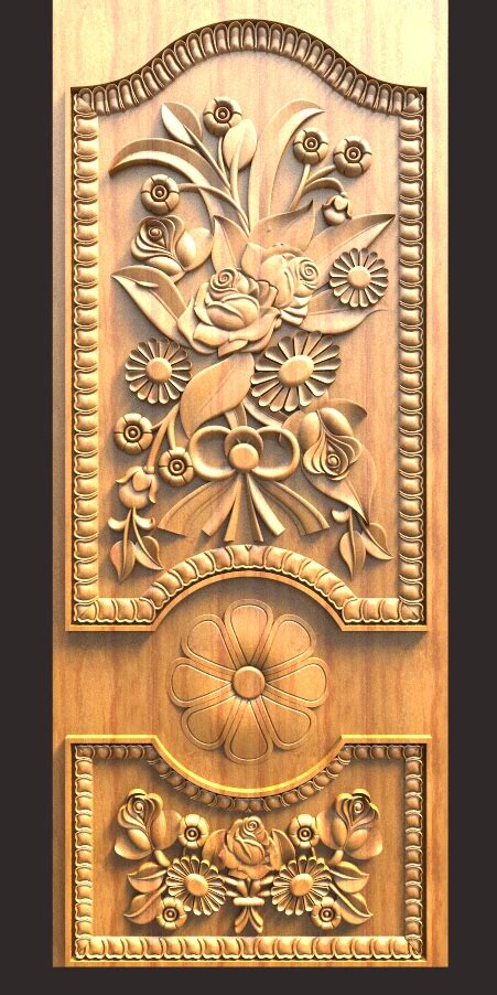 Teak Wood Door Designs Artcam Relief Files For Cnc Off