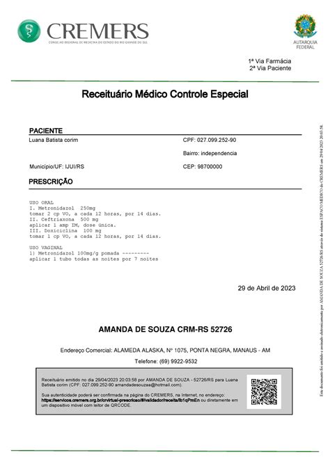 Metronidazol Via Farmcia Via Paciente Receiturio M Dico