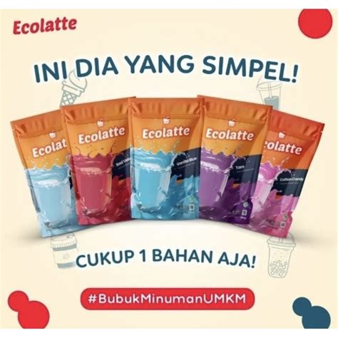 Jual BUBUK MINUMAN KEKINIAN ECOLATTE POWDER DRINK 500GR Shopee Indonesia