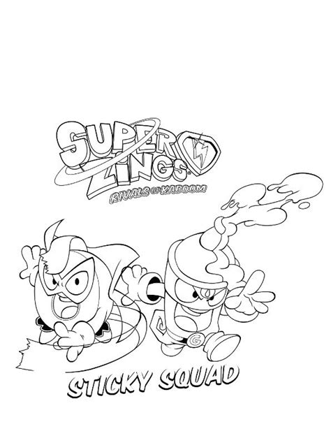 Kids-n-fun.com | Coloring page Superzings sticky squad