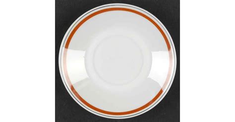 Bistrot Rust Orange Saucer For Demitasse Cup By Porcelaine D Auteuil