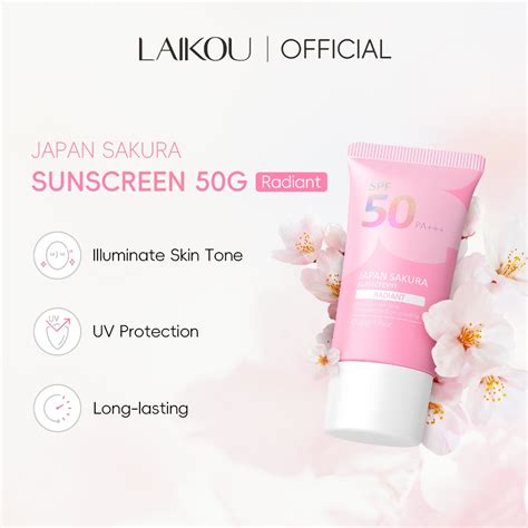 Laikou Japan Sakura Waterproof Sunscreen Uv Protection Spf Sunblock