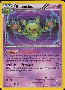 Amazon Pokemon Reuniclus 57 Black And White Reverse