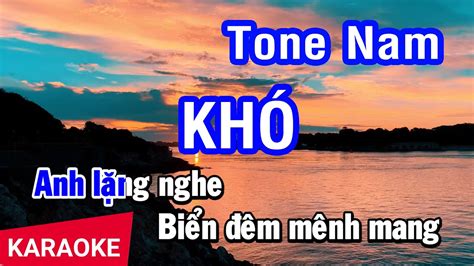 Karaoke Kh Tone Nam Nhan Ktv Youtube