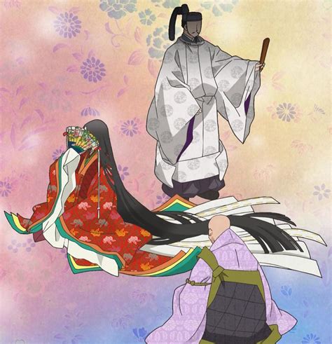 Anime Men And A Woman Dressed In Heian Robes Anime Heian Era