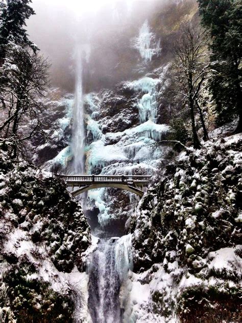 Multnomah falls oregon winter | Multnomah falls oregon, Oregon winter ...