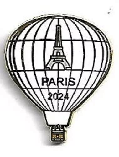 Pin S Montgolfi Re Blanche Tour Eiffel Jo Paris Eur Picclick Fr