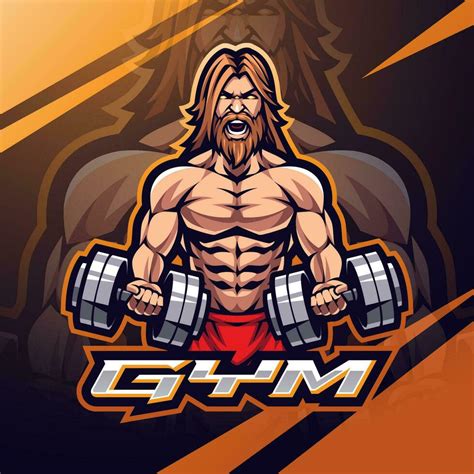 Gym Man Esport Mascot Logo Design 28546571 Vector Art At Vecteezy