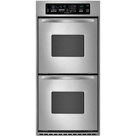 KitchenAid Ovens Architect Series 24 in. Double Electric Wall Oven Self-Cleaning with Convection ...