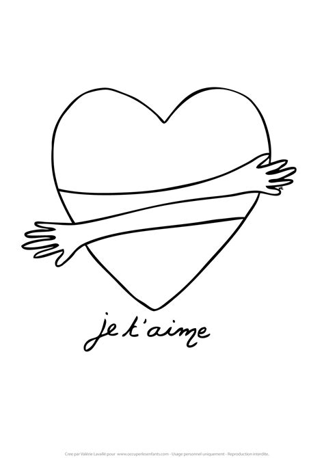 Coloriage Coeur Je T Aime Occuper Les Enfants