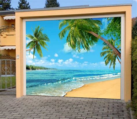 3d Beautiful Beach 402 Garage Door Mural Aj Wallpaper