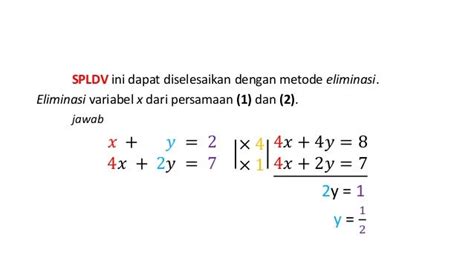 Sistem Persamaan Linear Dengan Metode Eliminasi Terlengkap