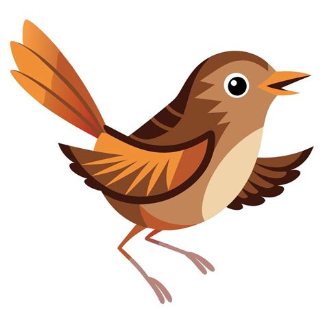 Dunnock bird jumps kawaii 49032890 Vector Art at Vecteezy