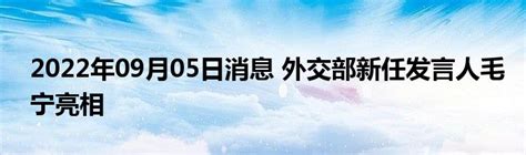 2022年09月05日消息 外交部新任发言人毛宁亮相华夏文化传播网