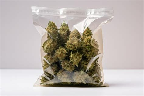 Premium Photo | Dried cannabis flowers marijuana buds in transparent ...