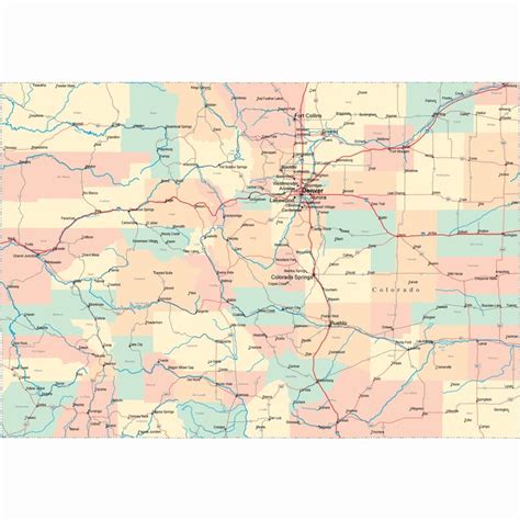 Colorado Road Map - CO Road Map - Colorado Highway Map | Colorado map ...