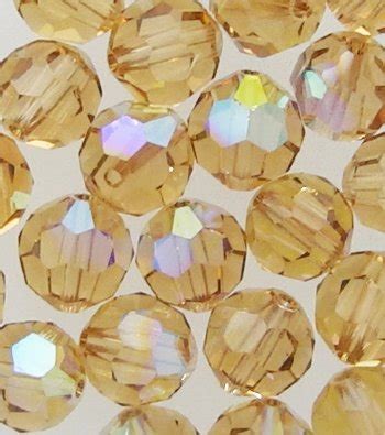 SWAROVSKI 5000 Round Bead 6mm Light Colorado Topaz AB 24 Pieces