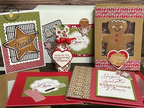 Gingerbread & Peppermint Christmas Paper Crafts — Stamped with Aloha