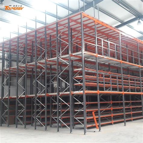 Heavy Duty Pallet Racking Supported Mezzanine Racks Prefab Steel