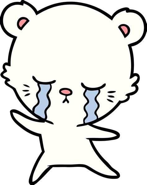 sad little polar bear cartoon 12363709 Vector Art at Vecteezy